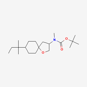 tert-Butyl N-methyl-N-[8-(2-methylbutan-2-yl)-1-oxaspiro[4.5]decan-3-yl]carbamate