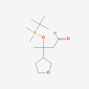 3-[(tert-Butyldimethylsilyl)oxy]-3-(oxolan-3-yl)butanal