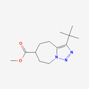 molecular formula C13H21N3O2 B13191707 Methyl 3-tert-butyl-4H,5H,6H,7H,8H-[1,2,3]triazolo[1,5-a]azepine-6-carboxylate 