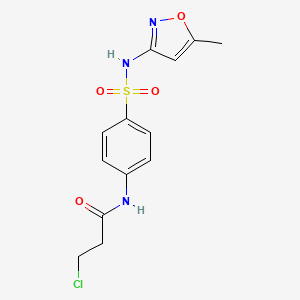 molecular formula C13H14ClN3O4S B1319179 3-氯-N-{4-[(5-甲基-1,2-恶唑-3-基)磺酰基]苯基}丙酰胺 CAS No. 901397-84-0