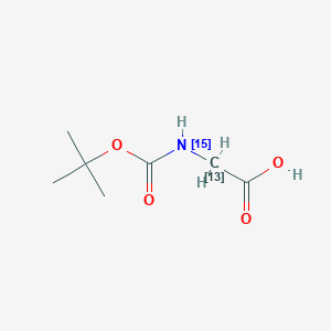 molecular formula C7H13NO4 B131918 2-[(2-Methylpropan-2-yl)oxycarbonyl(15N)amino]acetic acid CAS No. 145143-01-7