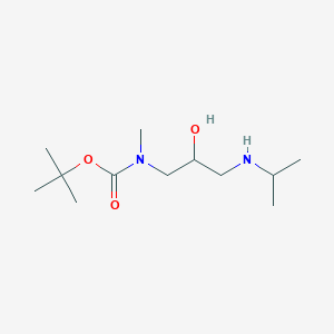 molecular formula C12H26N2O3 B13191826 tert-Butyl N-{2-hydroxy-3-[(propan-2-yl)amino]propyl}-N-methylcarbamate 