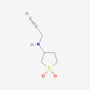 molecular formula C7H11NO2S B13191827 3-[(Prop-2-yn-1-yl)amino]-1lambda6-thiolane-1,1-dione CAS No. 915690-62-9