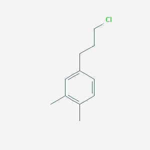 molecular formula C11H15Cl B13191897 4-(3-Chloropropyl)-1,2-dimethylbenzene 