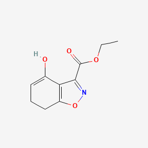 molecular formula C10H11NO4 B13191933 Ethyl 4-hydroxy-6,7-dihydro-1,2-benzoxazole-3-carboxylate 