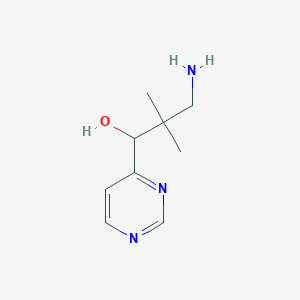 3-Amino-2,2-dimethyl-1-(pyrimidin-4-YL)propan-1-OL