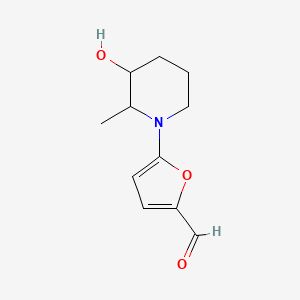 5-(3-Hydroxy-2-methylpiperidin-1-yl)furan-2-carbaldehyde