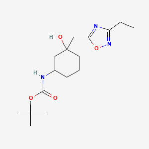 tert-Butyl N-{3-[(3-ethyl-1,2,4-oxadiazol-5-yl)methyl]-3-hydroxycyclohexyl}carbamate