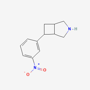 molecular formula C12H14N2O2 B13192020 6-(3-Nitrophenyl)-3-azabicyclo[3.2.0]heptane 