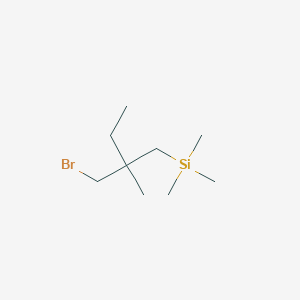 molecular formula C9H21BrSi B13192045 [2-(Bromomethyl)-2-methylbutyl]trimethylsilane 