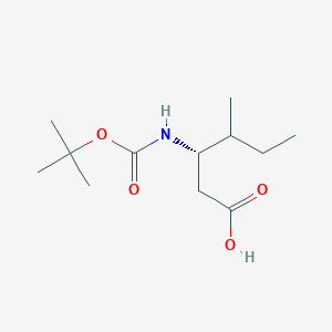 (3S)-3-([(Tert-butoxy)carbonyl]amino)-4-methylhexanoic acid