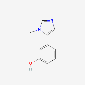 molecular formula C10H10N2O B13192062 3-(1-Methyl-1H-imidazol-5-yl)phenol 