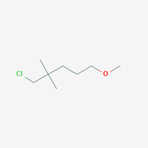 molecular formula C8H17ClO B13192074 1-Chloro-5-methoxy-2,2-dimethylpentane 