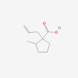 molecular formula C10H16O2 B13192096 2-Methyl-1-(prop-2-en-1-yl)cyclopentane-1-carboxylic acid 