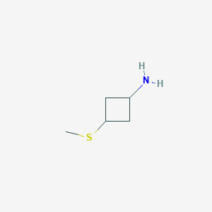 molecular formula C5H11NS B13192105 (1R,3r)-3-(methylsulfanyl)cyclobutan-1-amine 