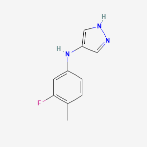 molecular formula C10H10FN3 B13192109 N-(3-Fluoro-4-methylphenyl)-1H-pyrazol-4-amine 