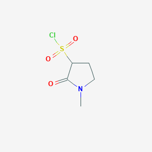 molecular formula C5H8ClNO3S B13192124 1-Methyl-2-oxopyrrolidine-3-sulfonyl chloride 