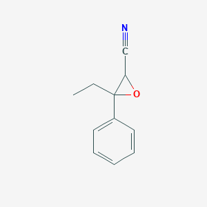 molecular formula C11H11NO B13192130 3-Ethyl-3-phenyloxirane-2-carbonitrile 