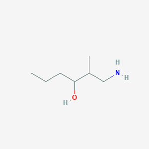 molecular formula C7H17NO B13192136 1-Amino-2-methylhexan-3-ol 