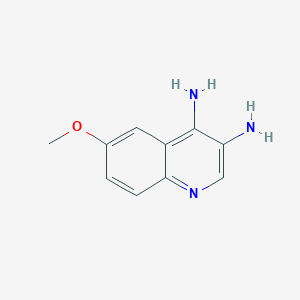 molecular formula C10H11N3O B13192182 3,4-Quinolinediamine, 6-methoxy- 