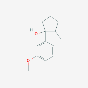 molecular formula C13H18O2 B13192192 1-(3-Methoxyphenyl)-2-methylcyclopentan-1-ol 