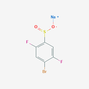 molecular formula C6H2BrF2NaO2S B13192195 Sodium 4-bromo-2,5-difluorobenzene-1-sulfinate 