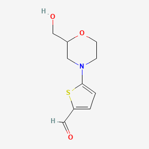 5-[2-(Hydroxymethyl)morpholin-4-YL]thiophene-2-carbaldehyde