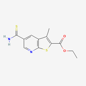 Ethyl 5-carbamothioyl-3-methylthieno[2,3-b]pyridine-2-carboxylate