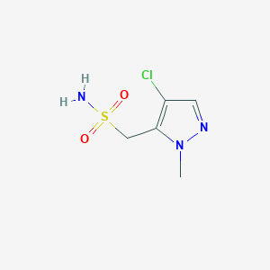 molecular formula C5H8ClN3O2S B13192269 (4-Chloro-1-methyl-1H-pyrazol-5-yl)methanesulfonamide 