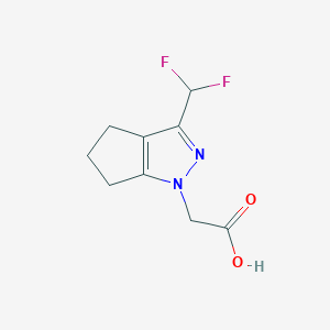 molecular formula C9H10F2N2O2 B1319227 2-[3-(difluoromethyl)-1H,4H,5H,6H-cyclopenta[c]pyrazol-1-yl]acetic acid CAS No. 937599-56-9