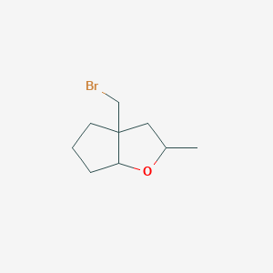 molecular formula C9H15BrO B13192282 3A-(bromomethyl)-2-methyl-hexahydro-2H-cyclopenta[b]furan 