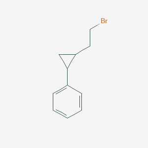 molecular formula C11H13Br B13192300 [2-(2-Bromoethyl)cyclopropyl]benzene 