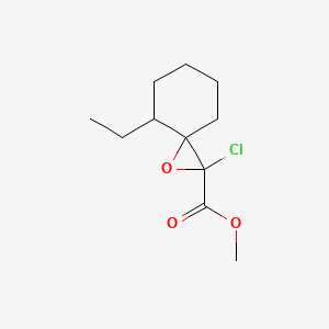 molecular formula C11H17ClO3 B13192318 Methyl 2-chloro-4-ethyl-1-oxaspiro[2.5]octane-2-carboxylate 