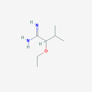 molecular formula C7H16N2O B13192342 2-Ethoxy-3-methylbutanimidamide 