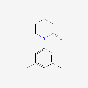 molecular formula C13H17NO B13192419 1-(3,5-Dimethylphenyl)piperidin-2-one 