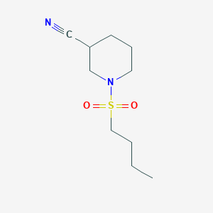 molecular formula C10H18N2O2S B13192422 1-(Butylsulfonyl)piperidine-3-carbonitrile 