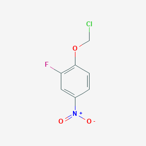 molecular formula C7H5ClFNO3 B13192459 1-(Chloromethoxy)-2-fluoro-4-nitrobenzene 