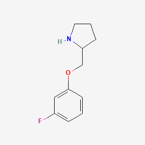 molecular formula C11H14FNO B13192467 2-(3-Fluorophenoxymethyl)pyrrolidine CAS No. 883541-83-1