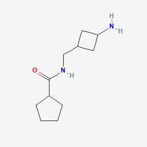 molecular formula C11H20N2O B13192511 N-[(3-aminocyclobutyl)methyl]cyclopentanecarboxamide 