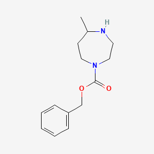 molecular formula C14H20N2O2 B1319253 苯甲基 5-甲基-1,4-二氮杂环-1-羧酸酯 CAS No. 217972-87-7