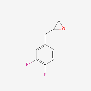 molecular formula C9H8F2O B13192535 2-[(3,4-Difluorophenyl)methyl]oxirane 