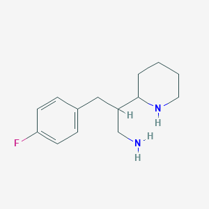 3-(4-Fluorophenyl)-2-(piperidin-2-yl)propan-1-amine