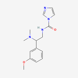 molecular formula C15H20N4O2 B13192546 N-[2-(dimethylamino)-2-(3-methoxyphenyl)ethyl]-1H-imidazole-1-carboxamide 