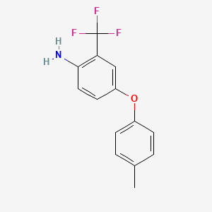 molecular formula C14H12F3NO B1319257 4-(4-Methylphenoxy)-2-(trifluoromethyl)aniline CAS No. 267416-86-4