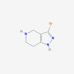 molecular formula C6H8BrN3 B13192571 3-Bromo-2H,4H,5H,6H,7H-pyrazolo[4,3-c]pyridine 