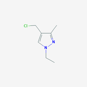 molecular formula C7H11ClN2 B13192604 4-(Chloromethyl)-1-ethyl-3-methyl-1H-pyrazole 