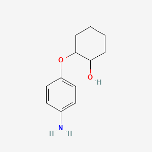 molecular formula C12H17NO2 B13192605 2-(4-Aminophenoxy)cyclohexan-1-ol 