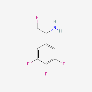 molecular formula C8H7F4N B13192640 2-Fluoro-1-(3,4,5-trifluorophenyl)ethan-1-amine 