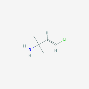 molecular formula C5H10ClN B13192674 4-Chloro-2-methylbut-3-en-2-amine 