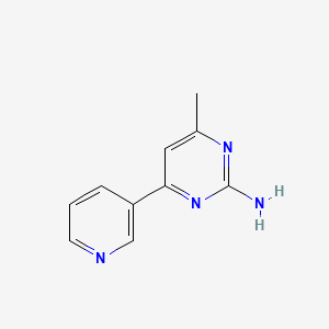 molecular formula C10H10N4 B1319268 4-甲基-6-(吡啶-3-基)嘧啶-2-胺 CAS No. 90916-52-2